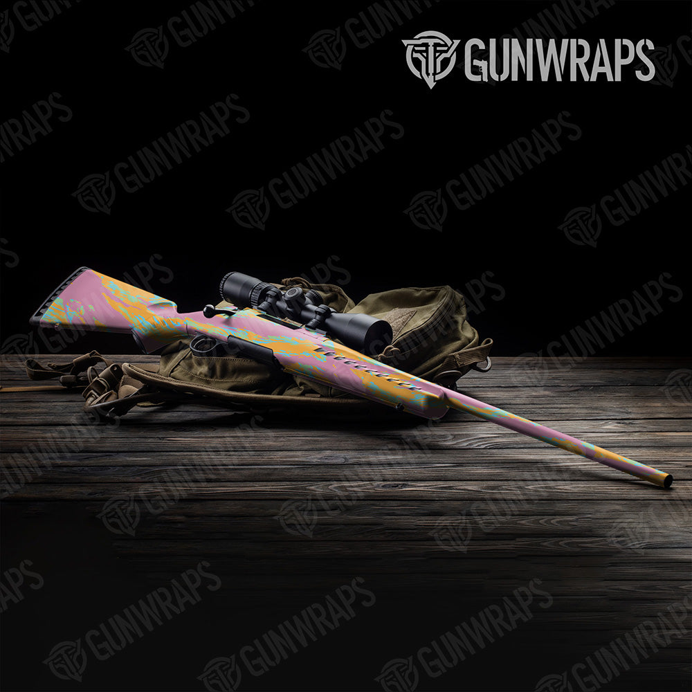 Rifle Vietnam Tiger Stripe Sherbert Camo Gun Skin Vinyl Wrap