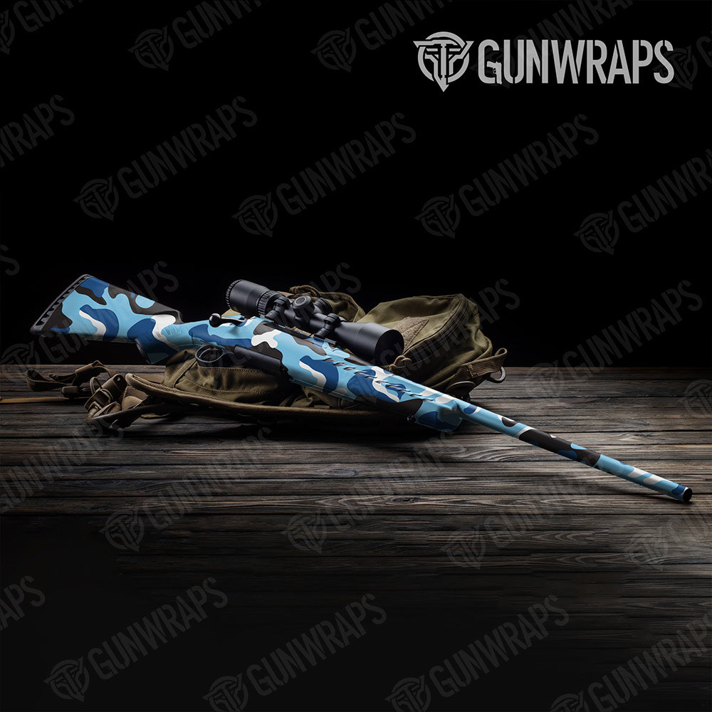 Rifle Classic XL Baby Blue Camo Gun Skin Vinyl Wrap