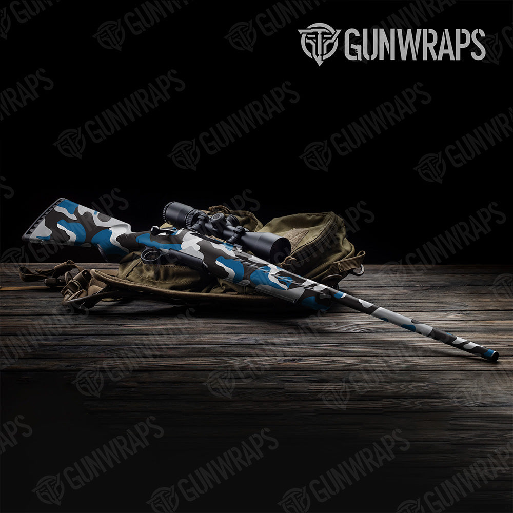 Rifle Classic XL Blue Tiger Camo Gun Skin Vinyl Wrap