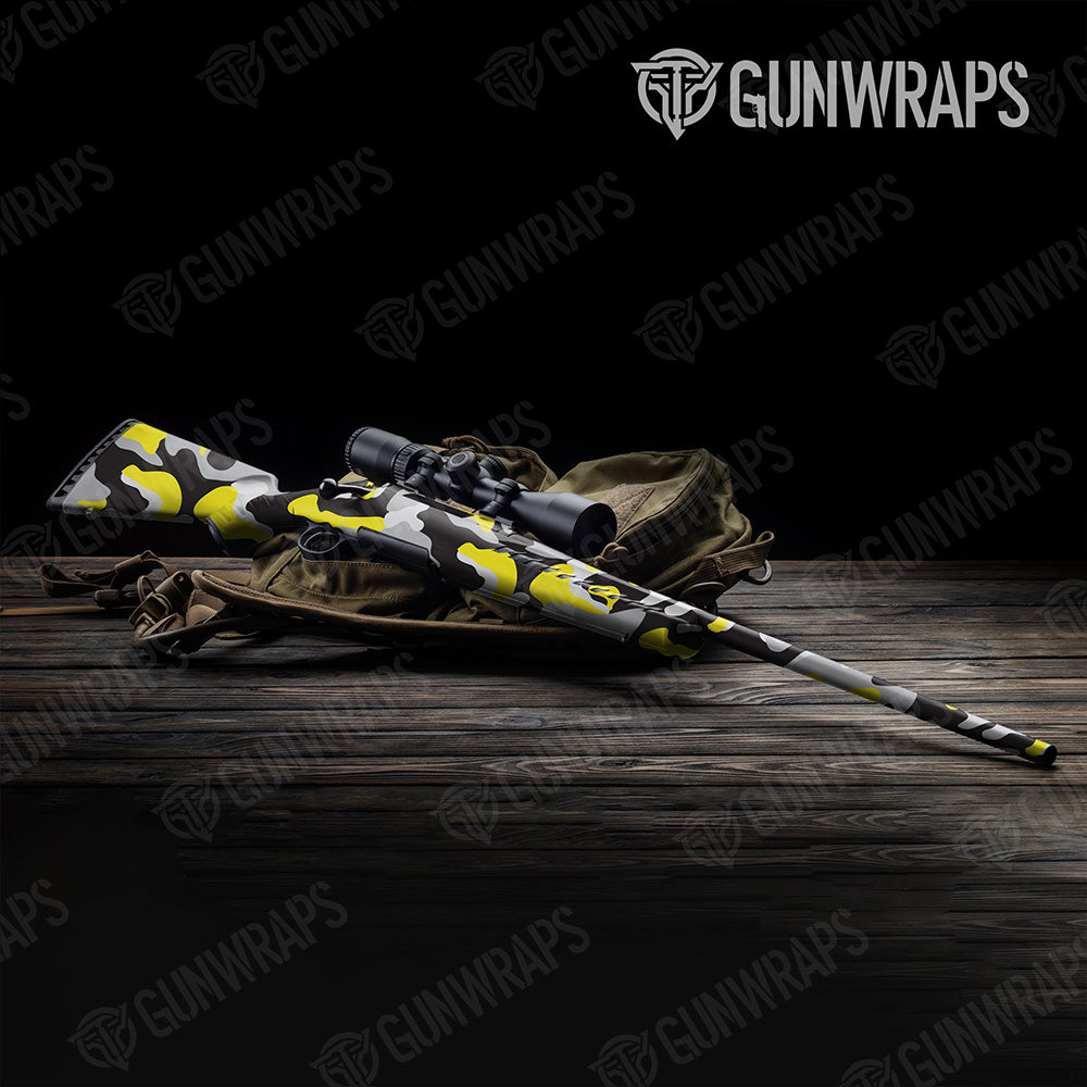 Rifle Classic XL Yellow Tiger Camo Gun Skin Vinyl Wrap