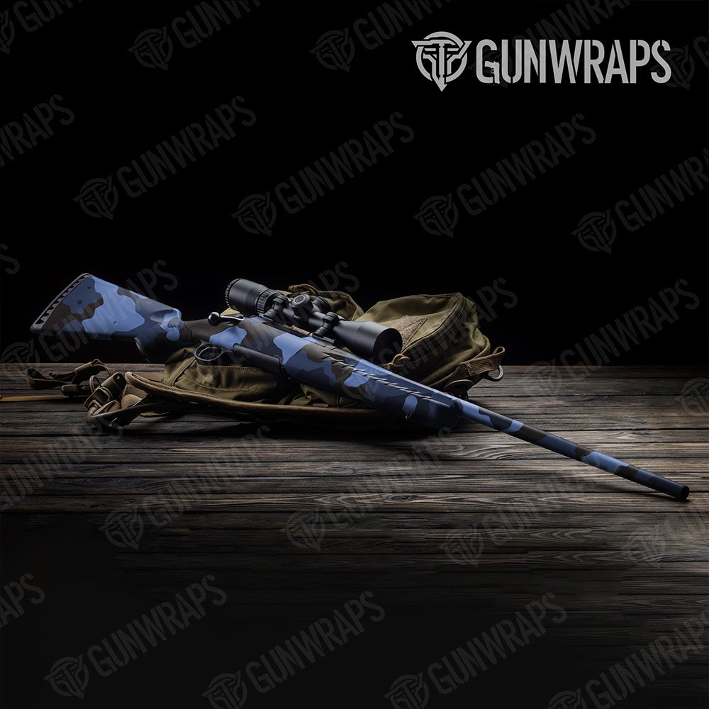 Rifle Cumulus XL Blue Midnight Camo Gun Skin Vinyl Wrap