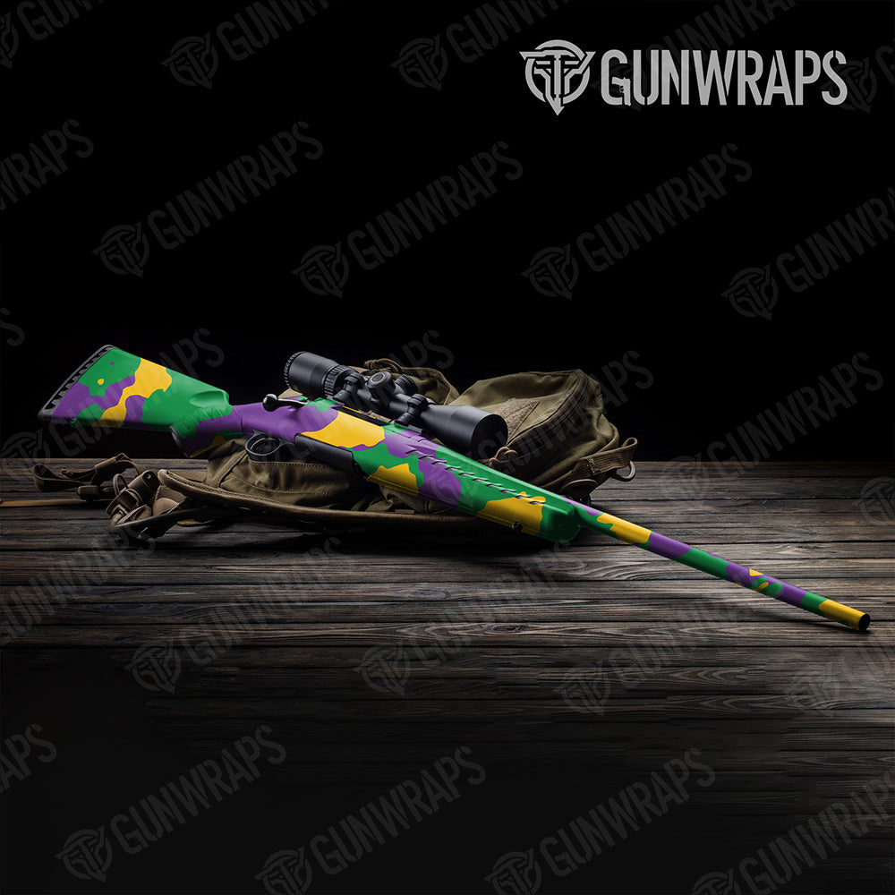 Rifle Cumulus XL Mardi Gras Camo Gun Skin Vinyl Wrap