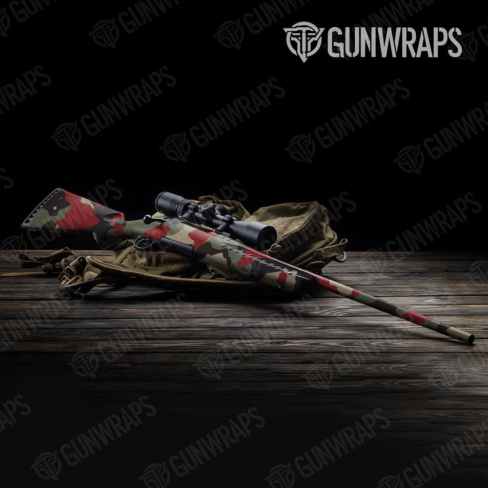 Rifle Cumulus XL Militant Red Camo Gun Skin Vinyl Wrap