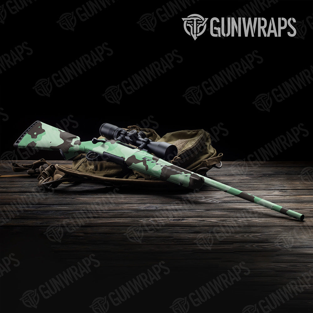 Rifle Cumulus XL Mint Chocolate Chip Camo Gun Skin Vinyl Wrap