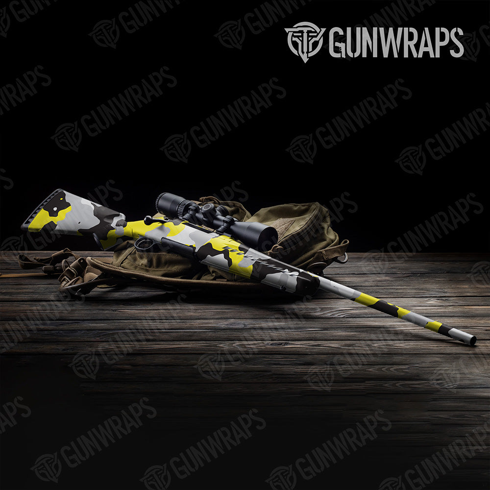 Rifle Cumulus XL Yellow Tiger Camo Gun Skin Vinyl Wrap