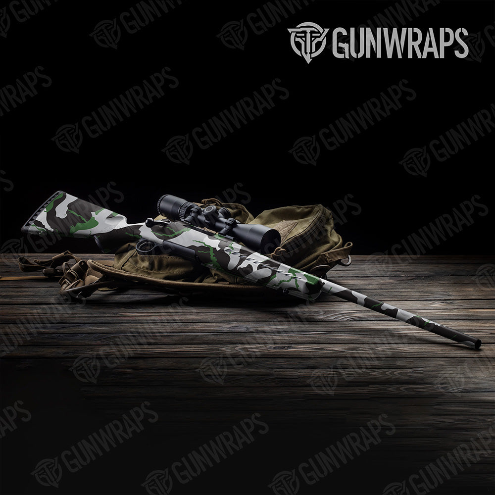 Rifle Ragged XL Green Tiger Camo Gun Skin Vinyl Wrap