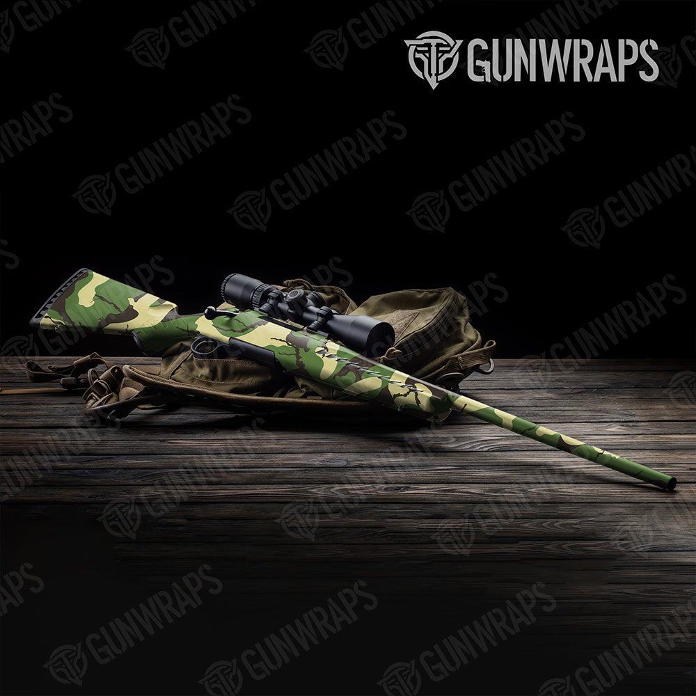 Rifle Ragged XL Jungle Camo Gun Skin Vinyl Wrap