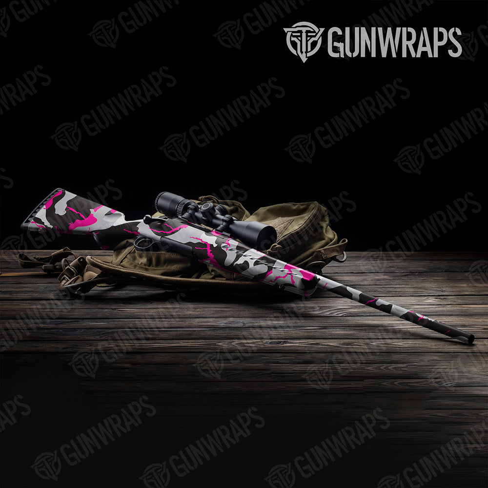 Rifle Ragged XL Mardi Gras Camo Gun Skin Vinyl Wrap