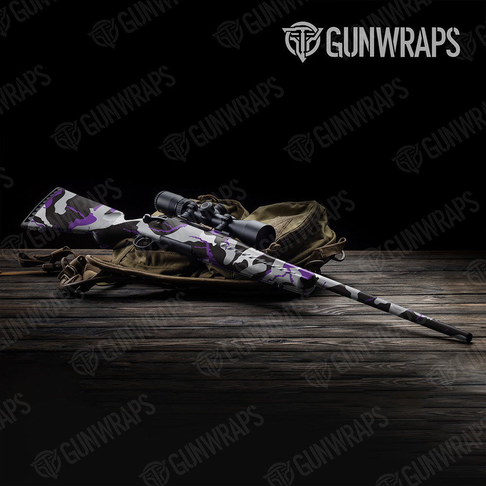 Rifle Ragged XL Purple Tiger Camo Gun Skin Vinyl Wrap