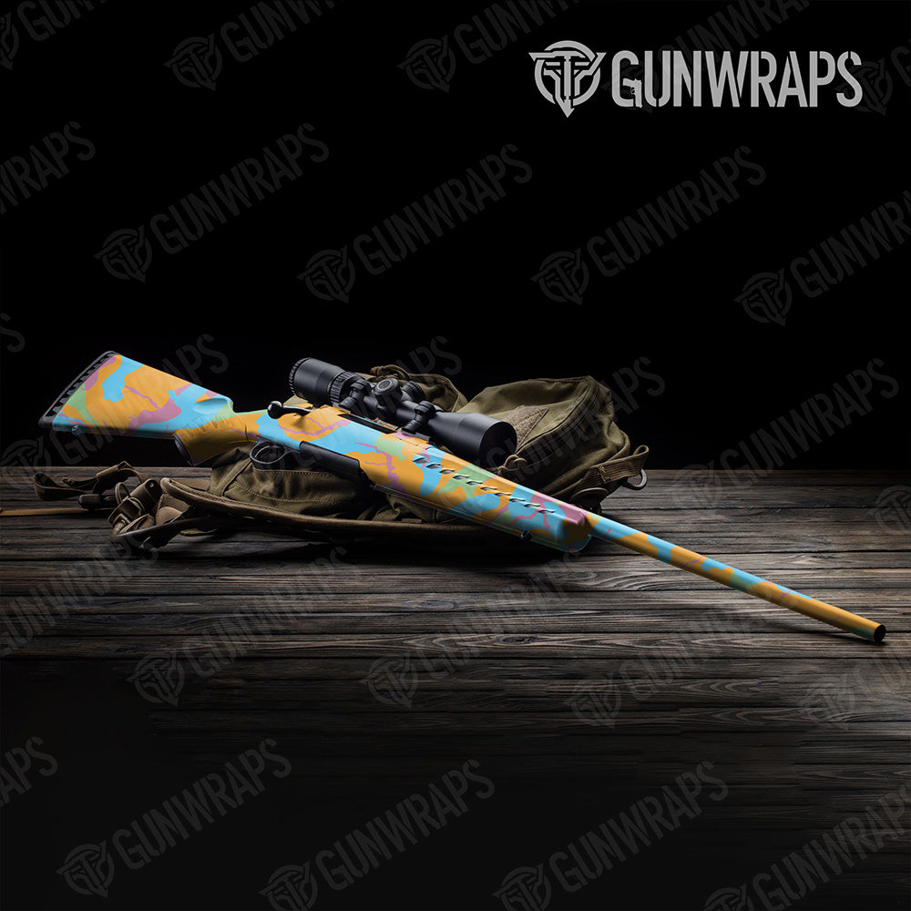 Rifle Ragged XL Sherbert Camo Gun Skin Vinyl Wrap