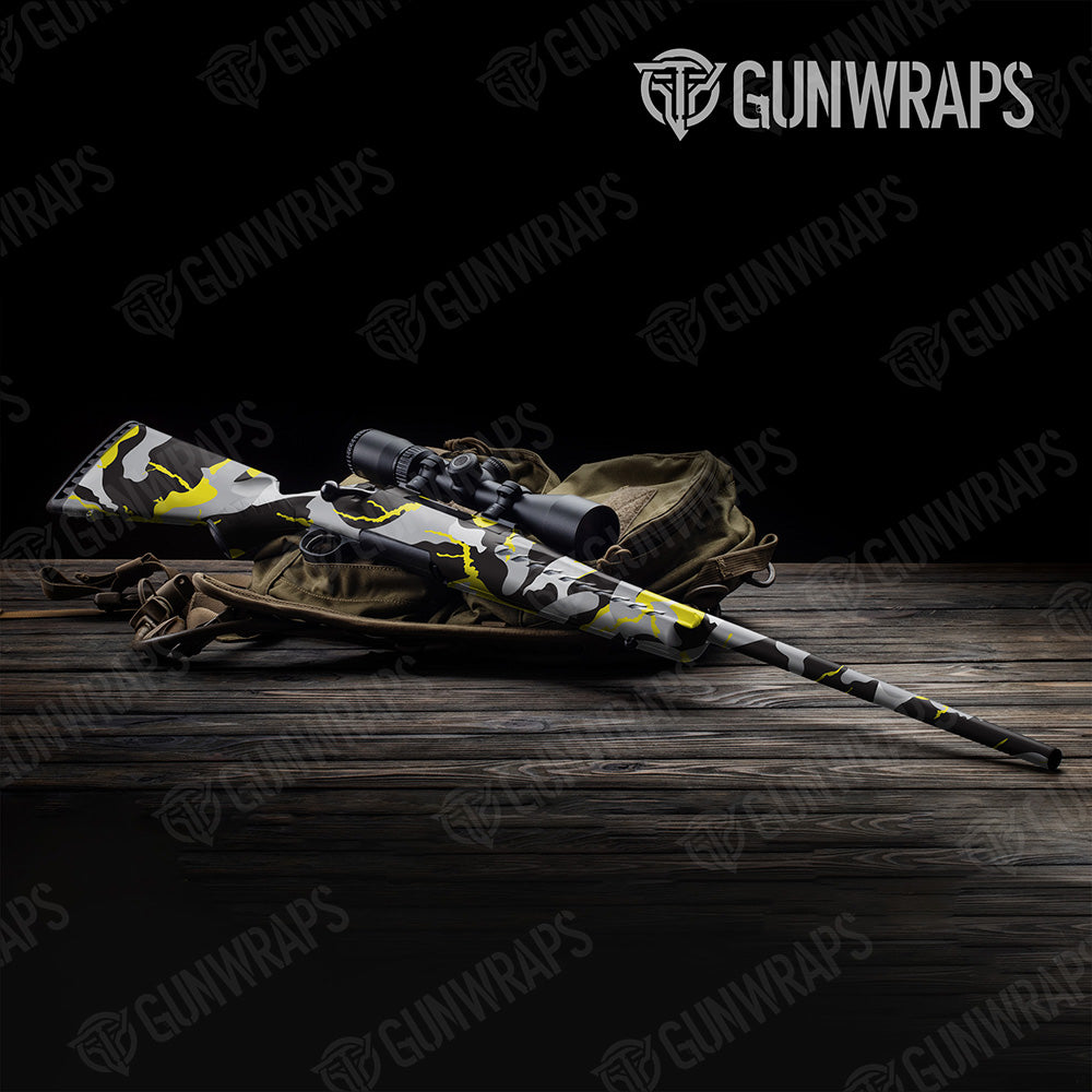 Rifle Ragged XL Yellow Tiger Camo Gun Skin Vinyl Wrap