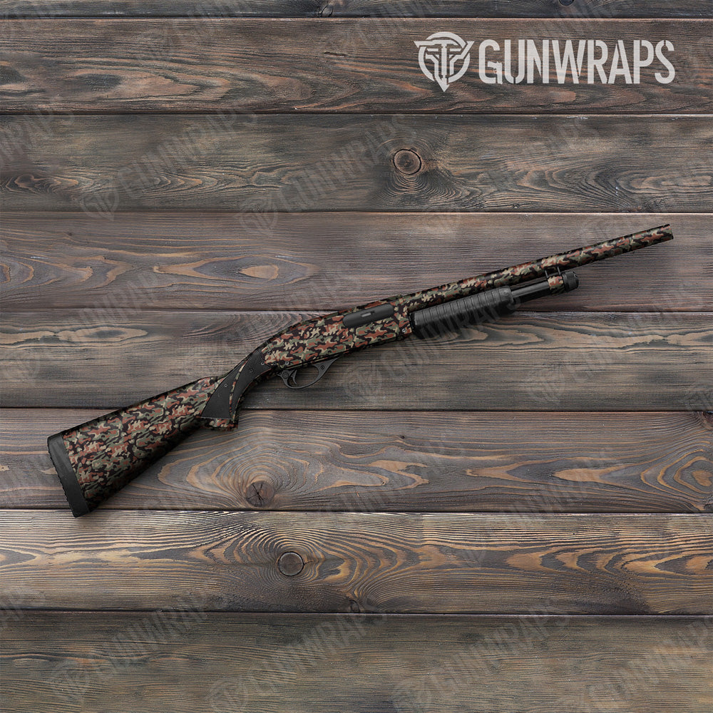 Shotgun Classic Militant Copper Camo Gun Skin Vinyl Wrap