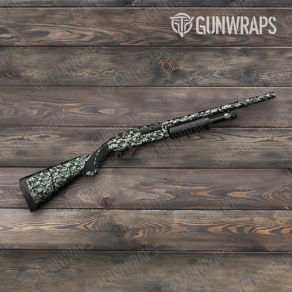 Shotgun Classic Green Tiger Camo Gun Skin Vinyl Wrap