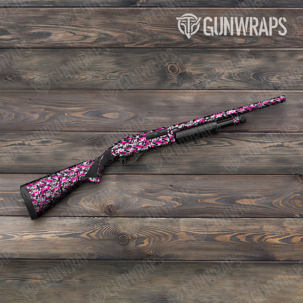 Shotgun Classic Magenta Tiger Camo Gun Skin Vinyl Wrap