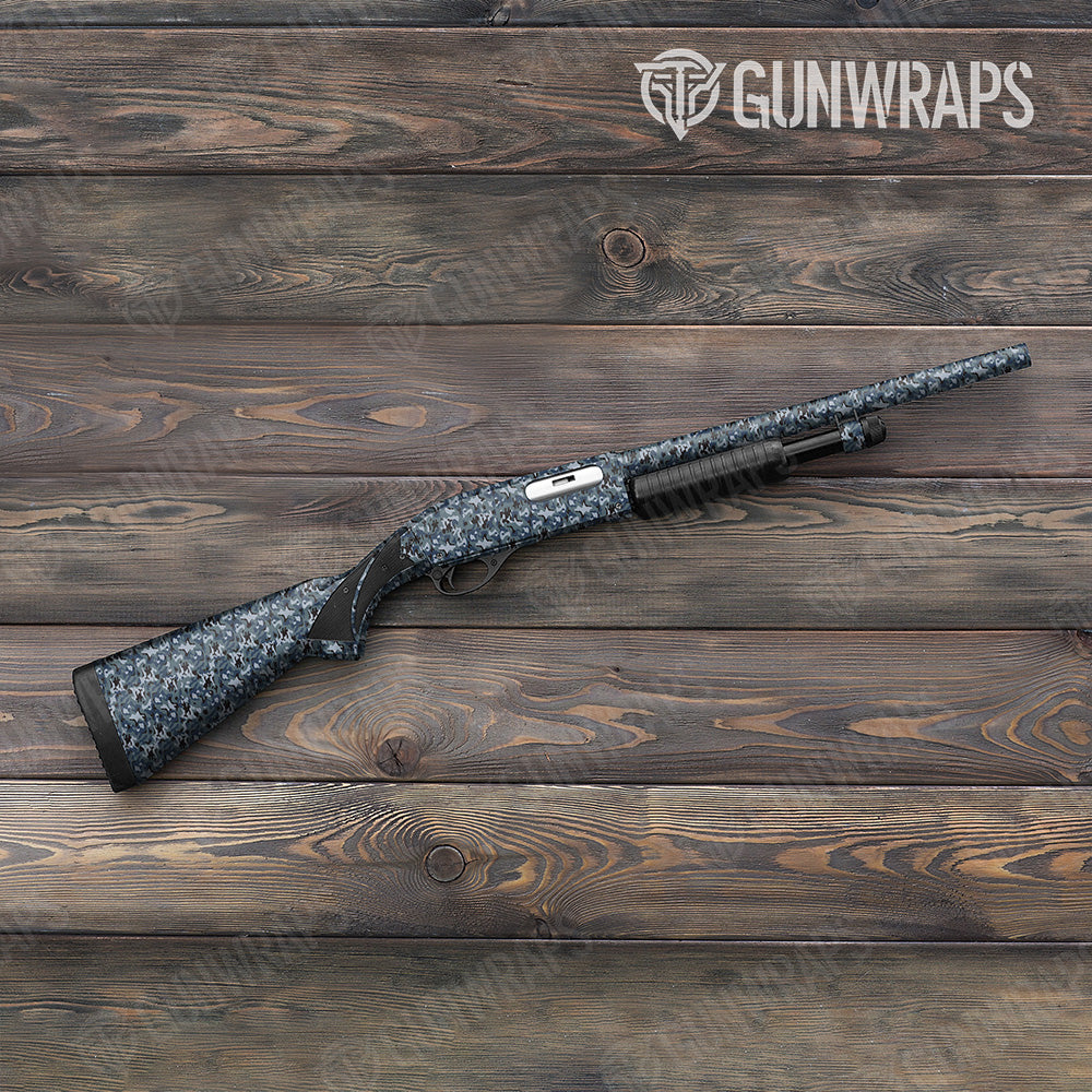 Shotgun Classic Navy Camo Gun Skin Vinyl Wrap