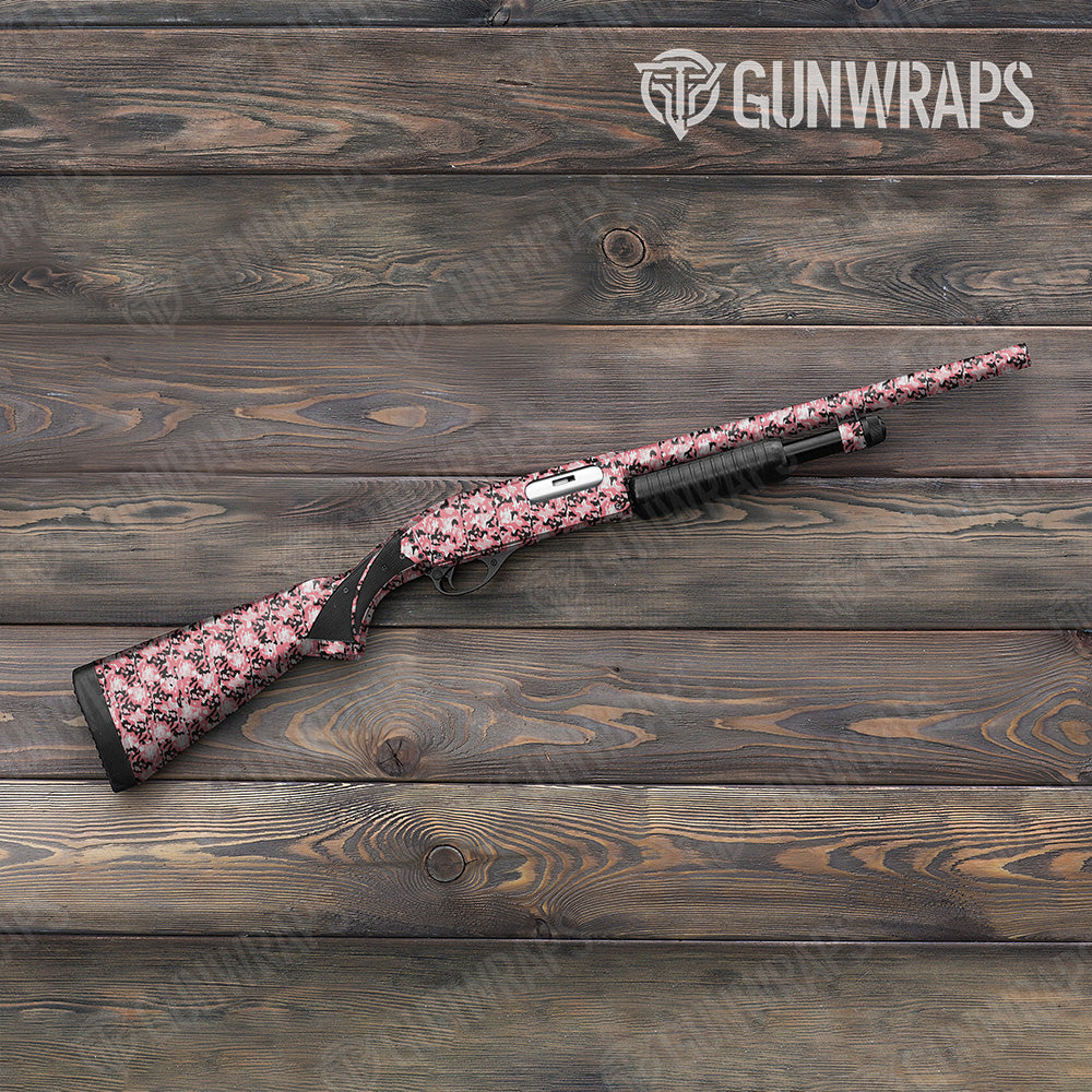 Shotgun Classic Pink Camo Gun Skin Vinyl Wrap