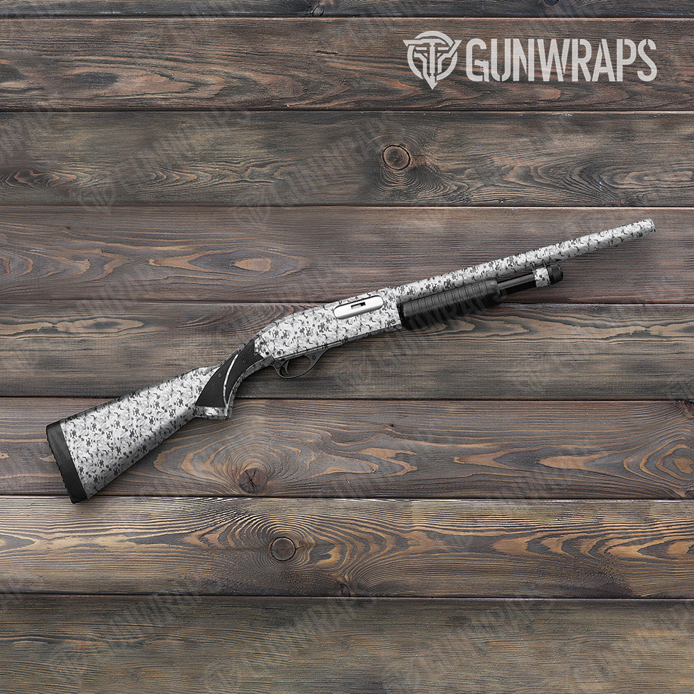 Shotgun Classic Snow Camo Gun Skin Vinyl Wrap