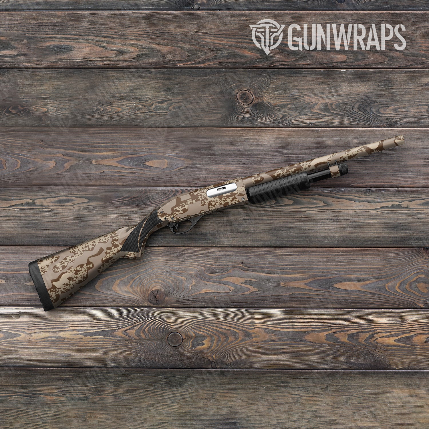 Shotgun Compound Desert Camo Gun Skin Vinyl Wrap