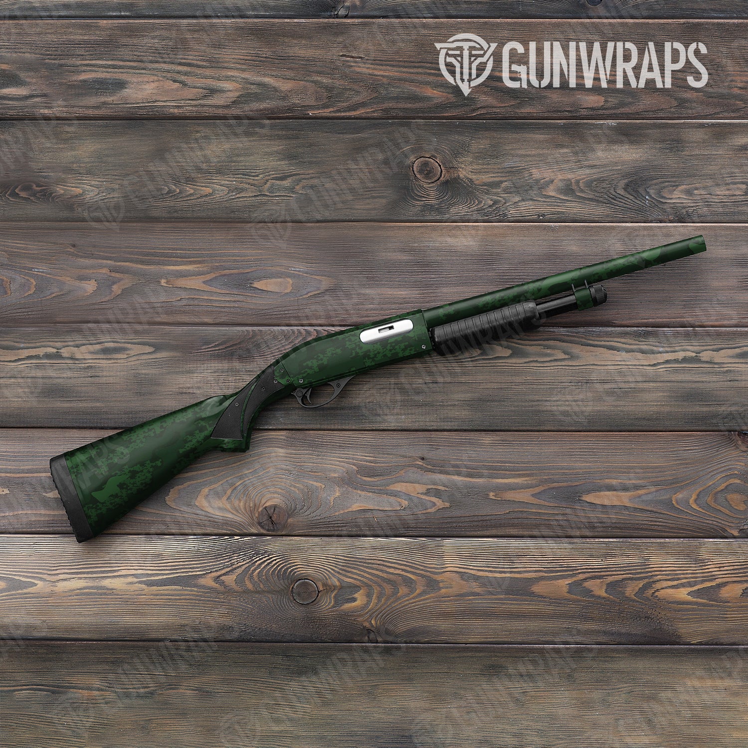 Shotgun Compound Elite Green Camo Gun Skin Vinyl Wrap