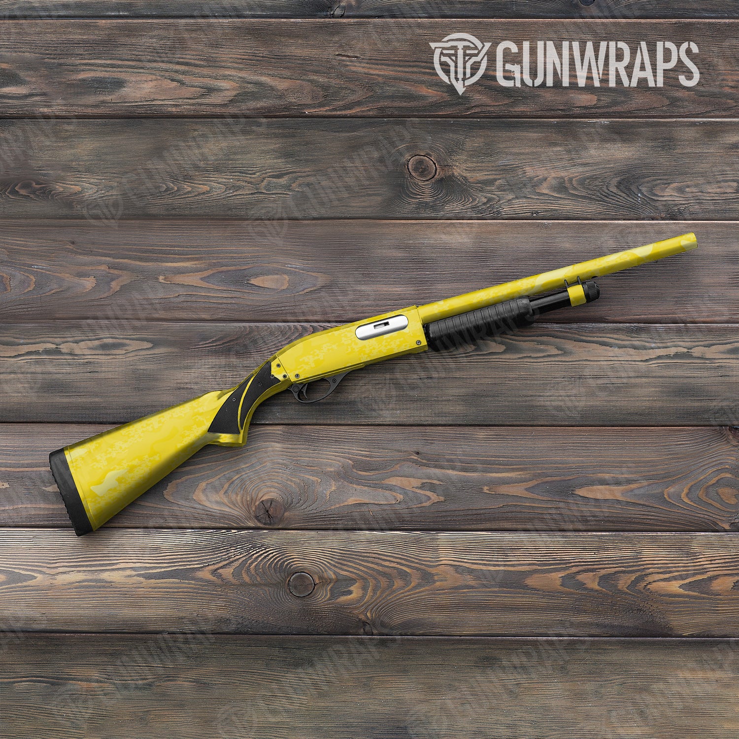 Shotgun Compound Elite Yellow Camo Gun Skin Vinyl Wrap