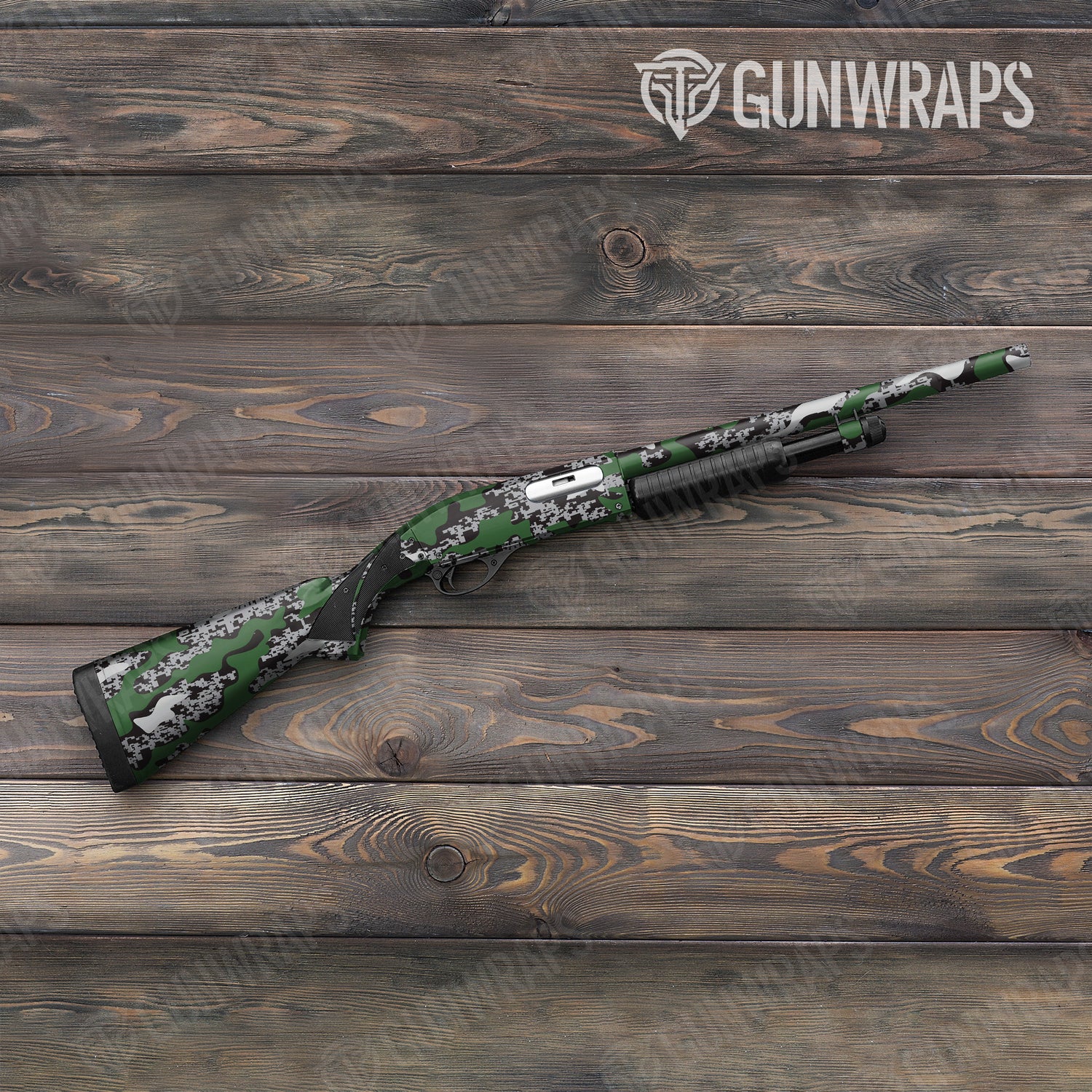 Shotgun Compound Green Tiger Camo Gun Skin Vinyl Wrap