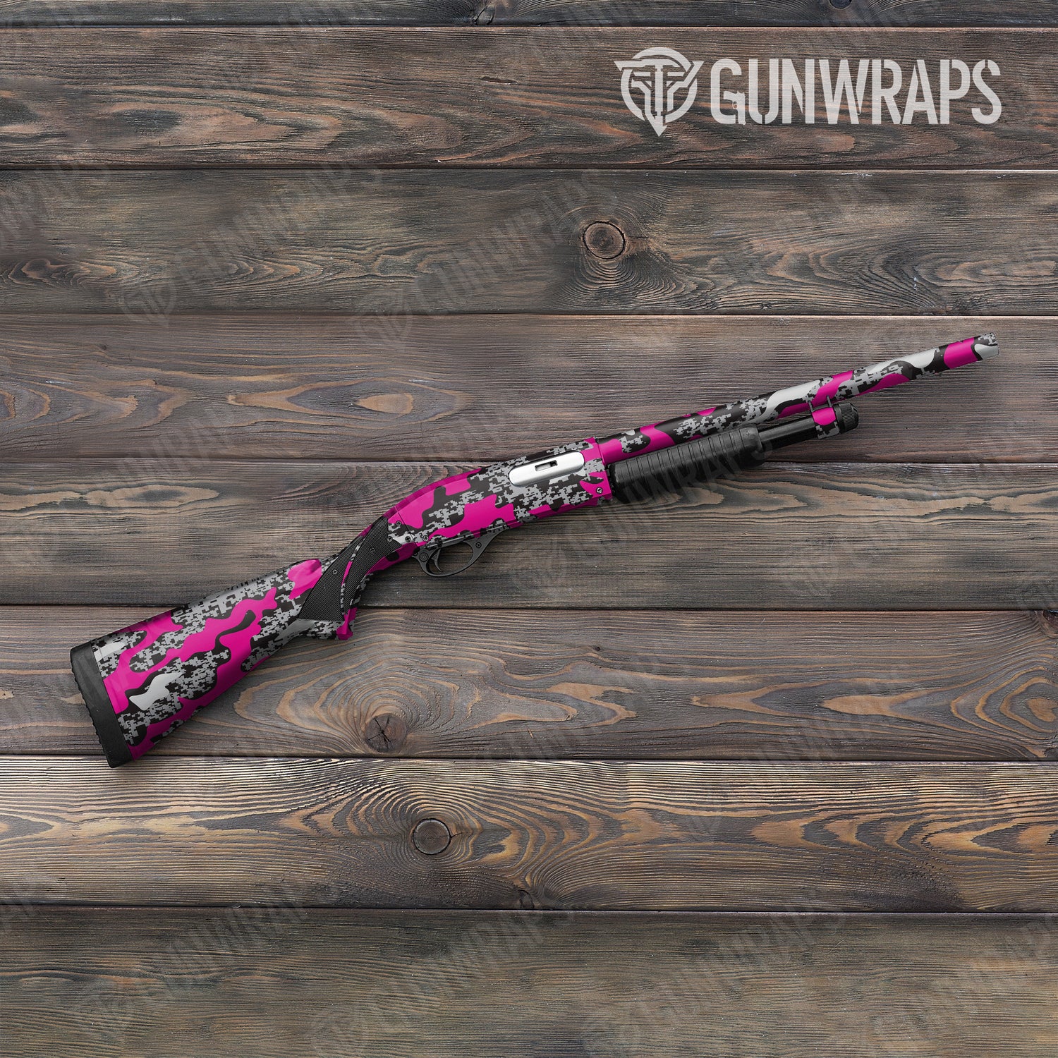 Shotgun Compound Magenta Tiger Camo Gun Skin Vinyl Wrap