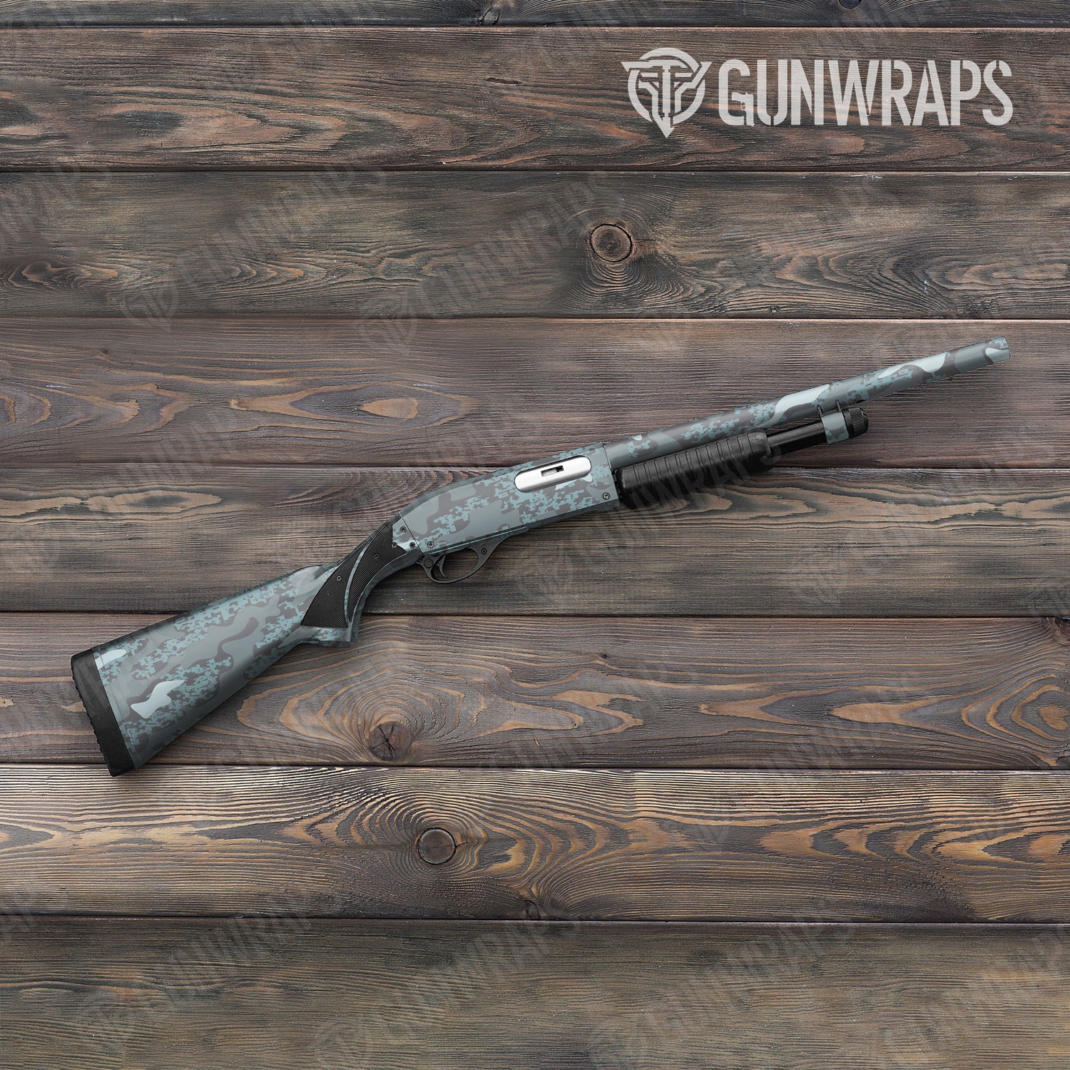 Shotgun Compound Overcast Camo Gun Skin Vinyl Wrap