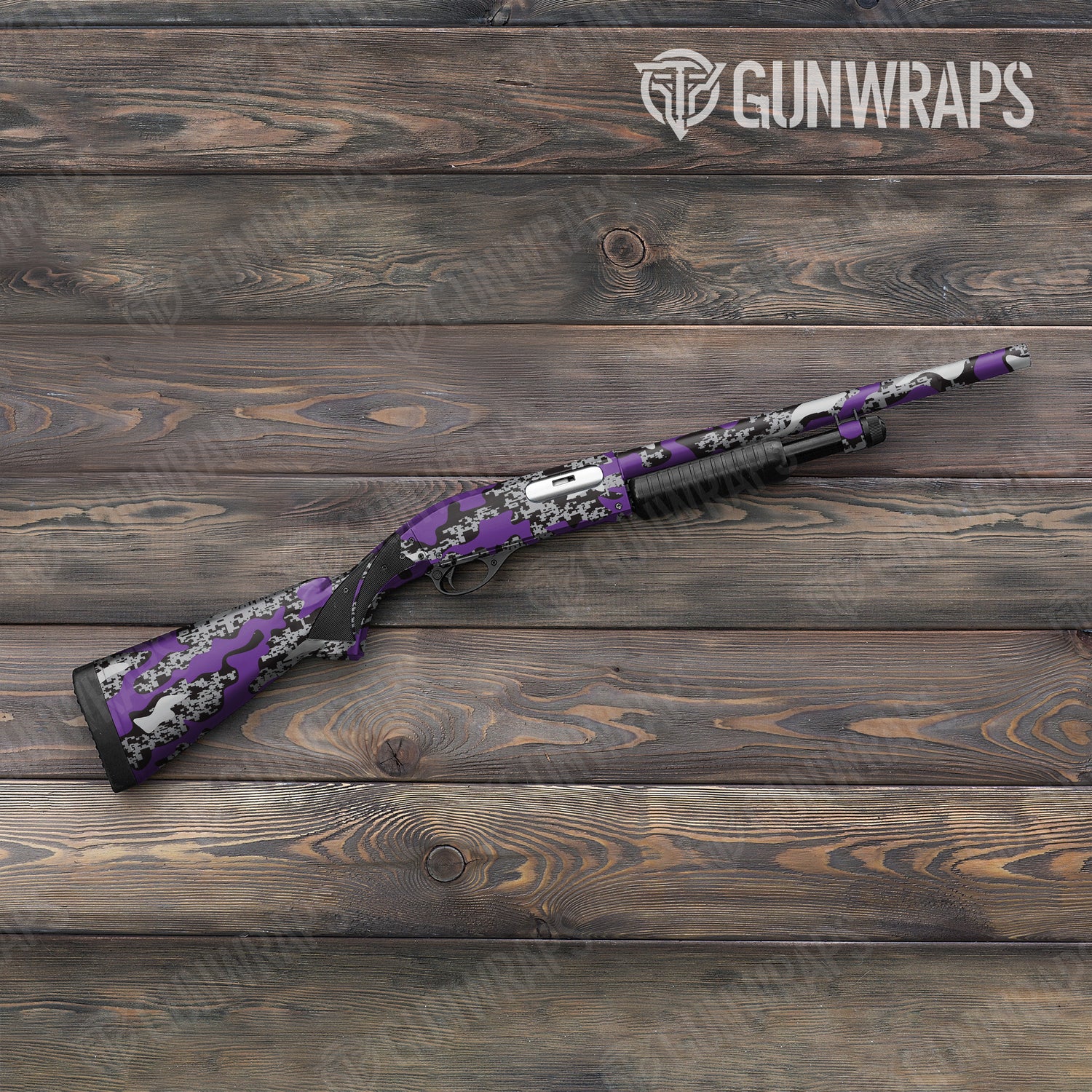 Shotgun Compound Purple Tiger Camo Gun Skin Vinyl Wrap