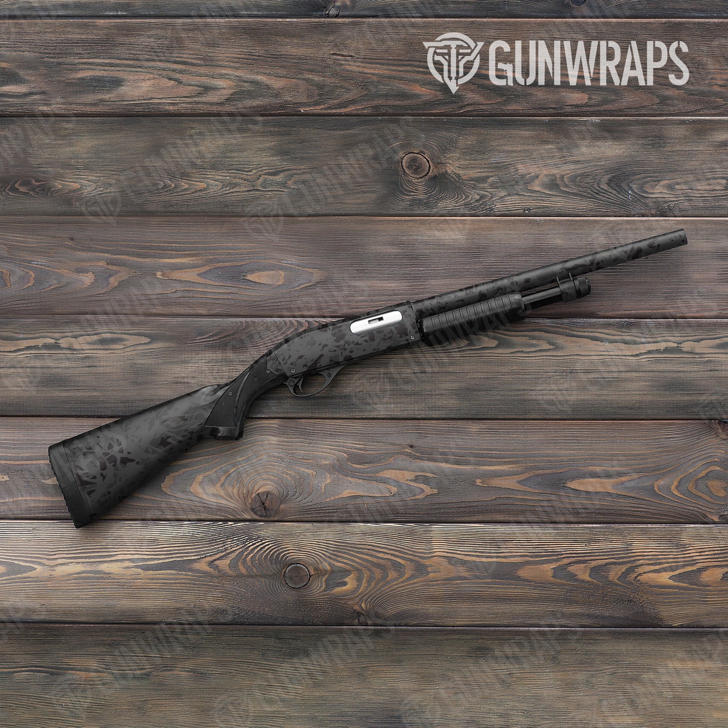 Shotgun Crystal Elite Black Camo Gun Skin Vinyl Wrap