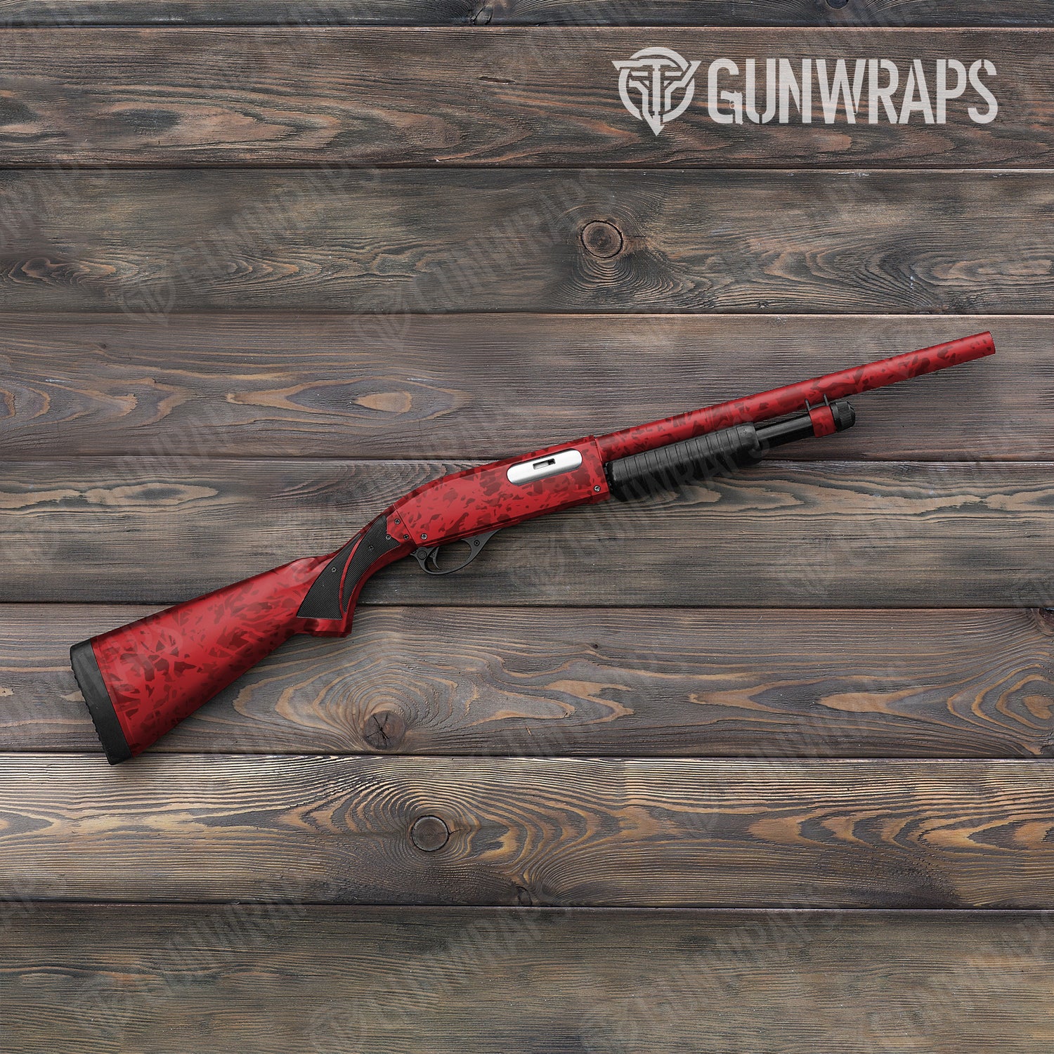 Shotgun Crystal Elite Red Camo Gun Skin Vinyl Wrap