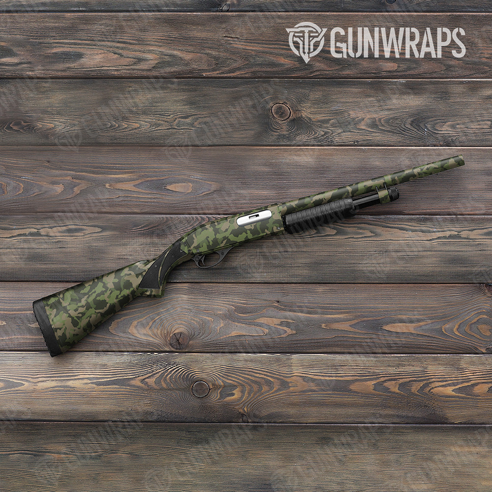 Shotgun Erratic Army Green Camo Gun Skin Vinyl Wrap