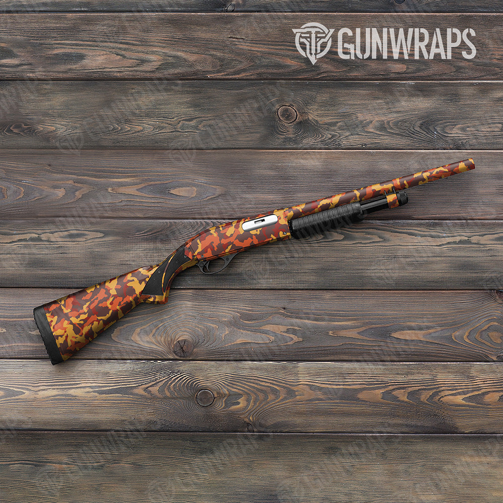 Shotgun Erratic Autumn Camo Gun Skin Vinyl Wrap