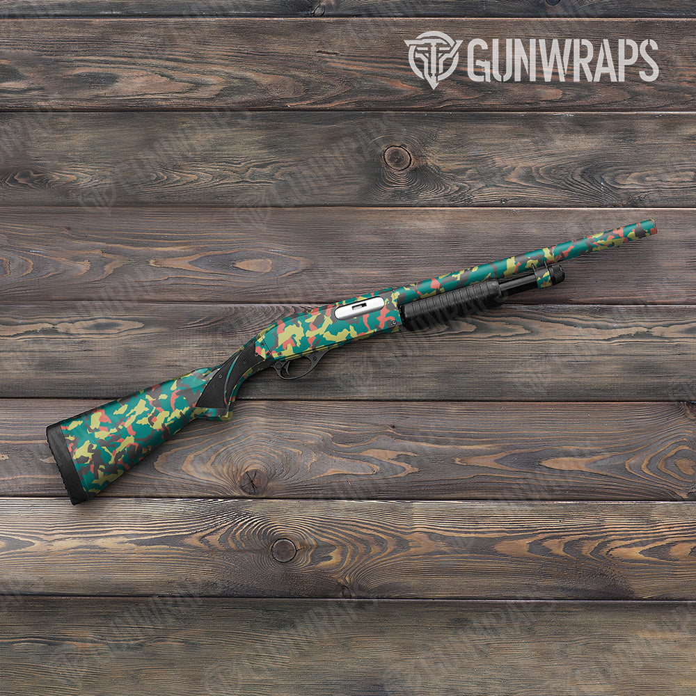 Shotgun Erratic Fiesta Camo Gun Skin Vinyl Wrap