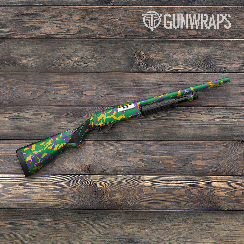 Shotgun Erratic Mardi Gras Camo Gun Skin Vinyl Wrap