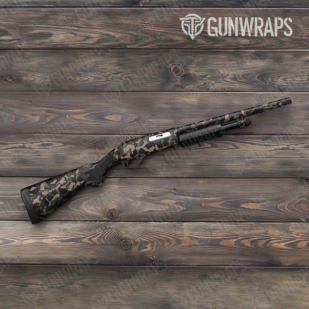 Shotgun Erratic Militant Charcoal Camo Gun Skin Vinyl Wrap