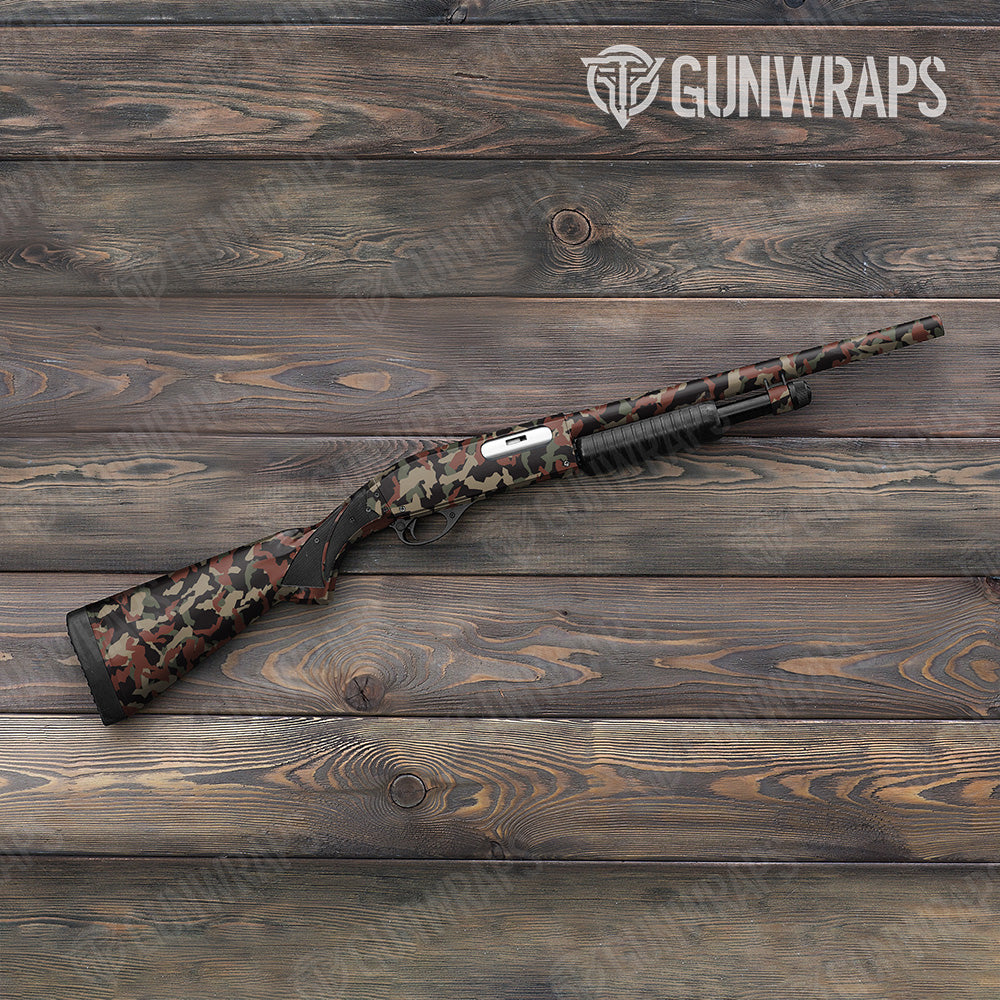 Shotgun Erratic Militant Copper Camo Gun Skin Vinyl Wrap