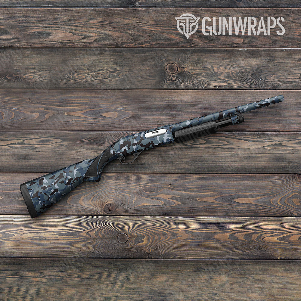 Shotgun Erratic Navy Camo Gun Skin Vinyl Wrap