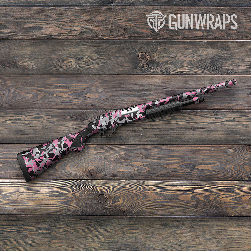 Shotgun Erratic Pink Tiger Camo Gun Skin Vinyl Wrap