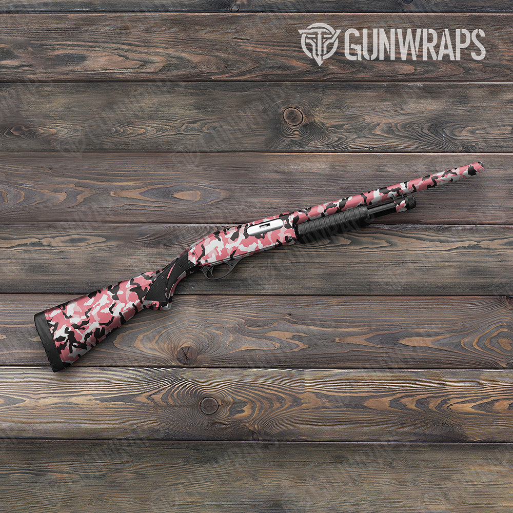 Shotgun Erratic Pink Camo Gun Skin Vinyl Wrap