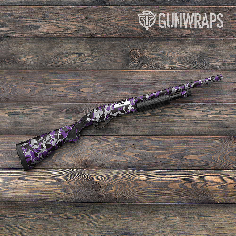 Shotgun Erratic Purple Tiger Camo Gun Skin Vinyl Wrap