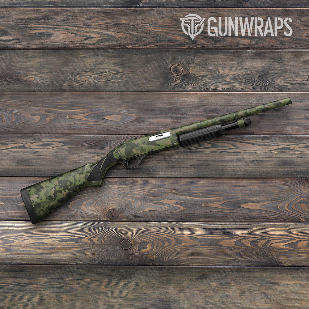 Shotgun Cumulus Army Green Camo Gun Skin Vinyl Wrap