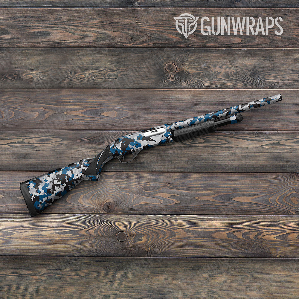 Shotgun Cumulus Blue Tiger Camo Gun Skin Vinyl Wrap