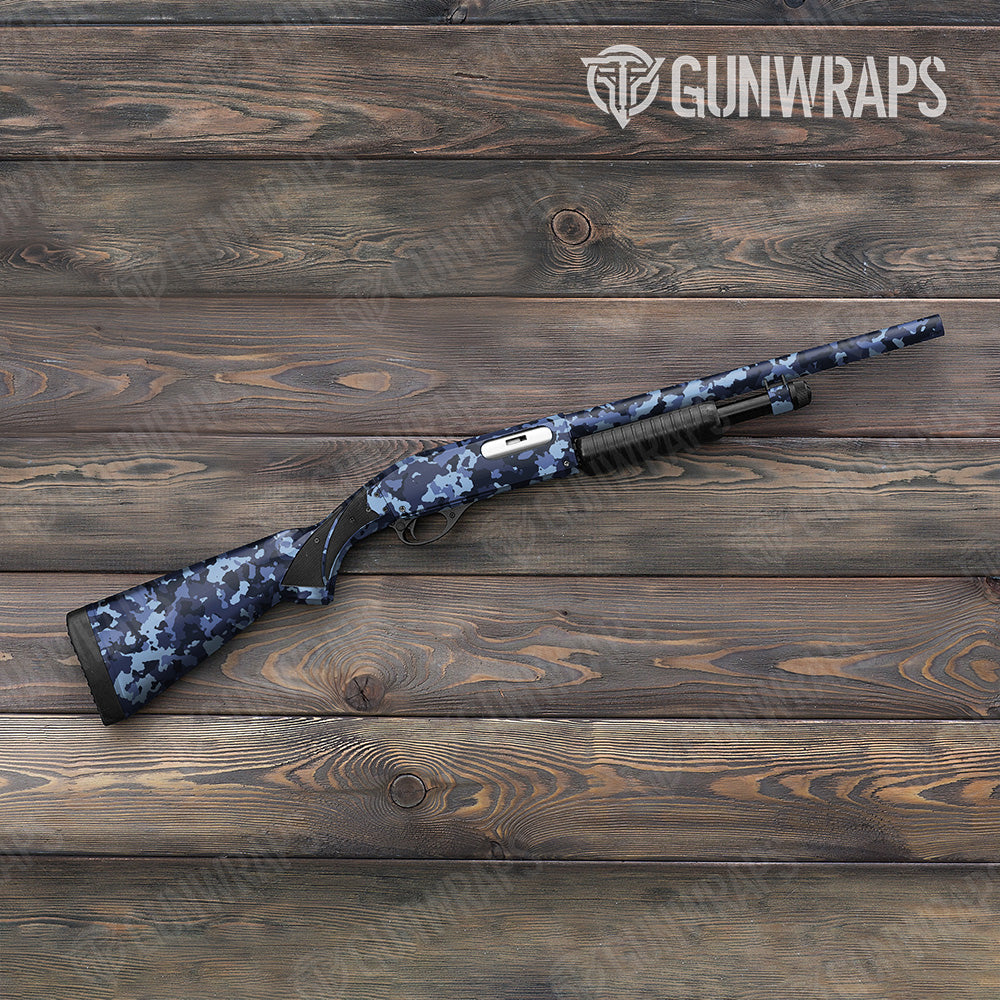 Shotgun Cumulus Blue Urban Night Camo Gun Skin Vinyl Wrap