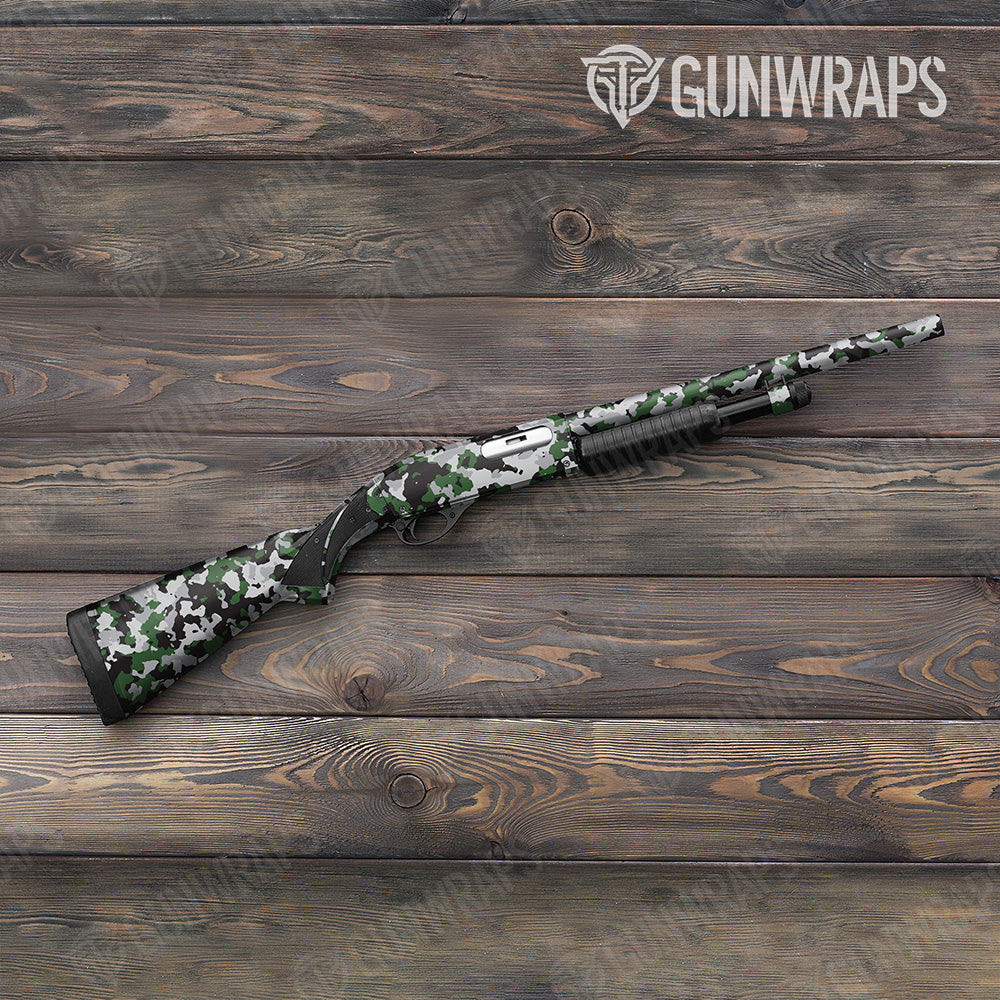 Shotgun Cumulus Green Tiger Camo Gun Skin Vinyl Wrap