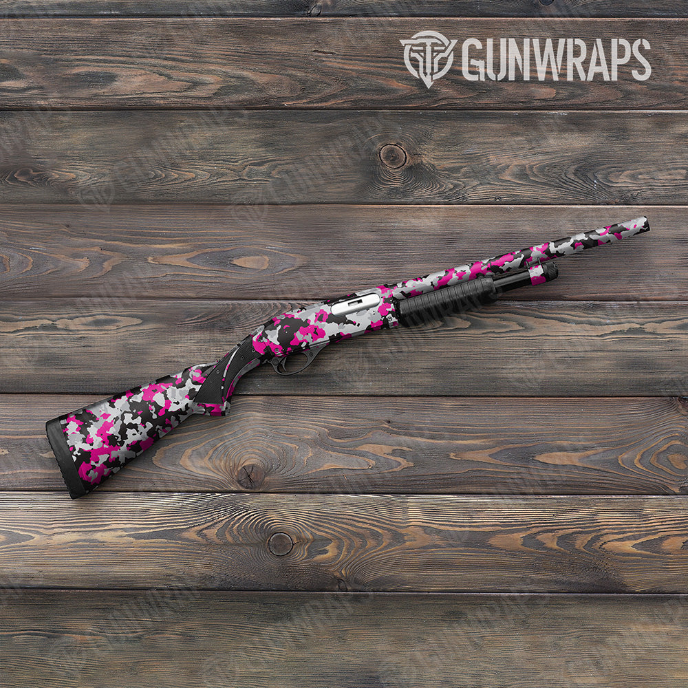 Shotgun Cumulus Magenta Tiger Camo Gun Skin Vinyl Wrap