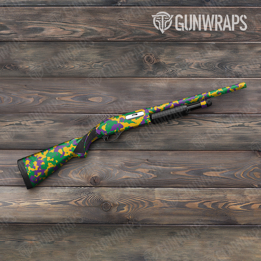 Shotgun Cumulus Mardi Gras Camo Gun Skin Vinyl Wrap