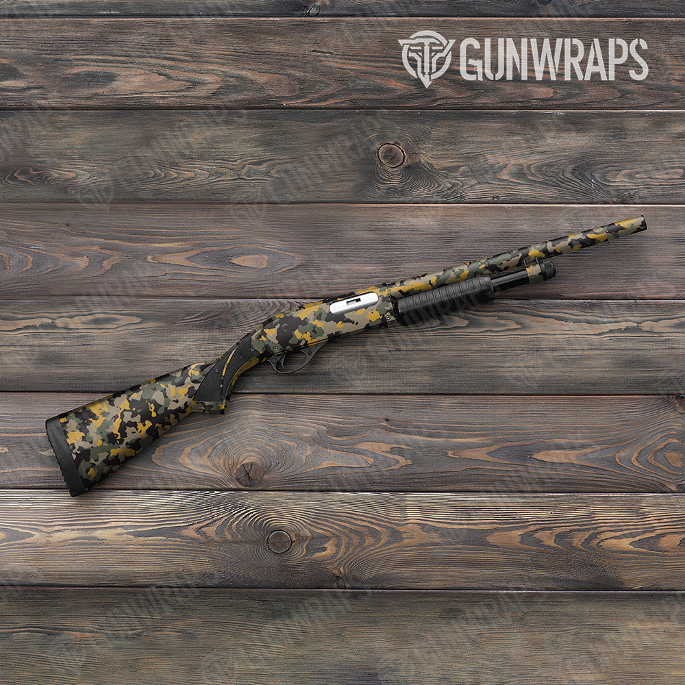 Shotgun Cumulus Militant Yellow Camo Gun Skin Vinyl Wrap