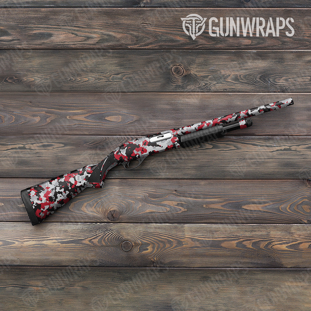 Shotgun Cumulus Red Tiger Camo Gun Skin Vinyl Wrap