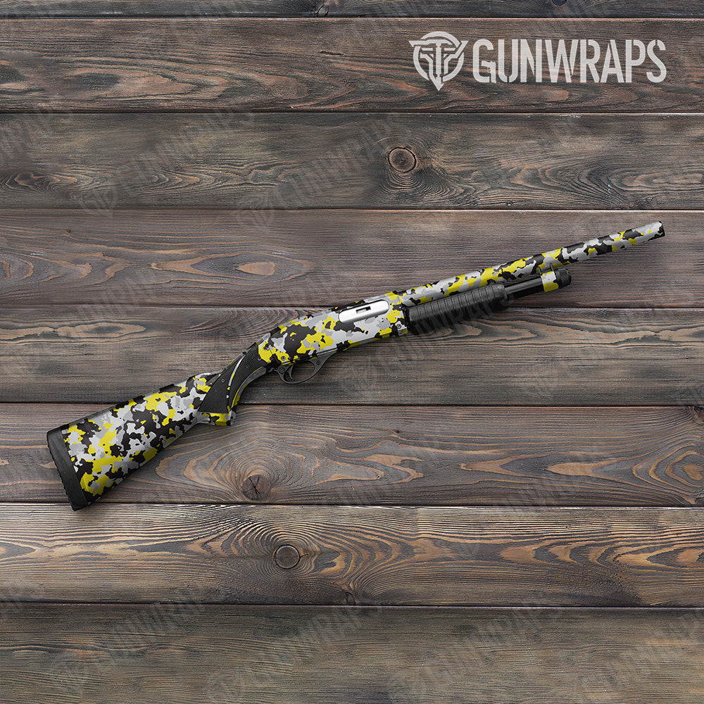 Shotgun Cumulus Yellow Tiger Camo Gun Skin Vinyl Wrap