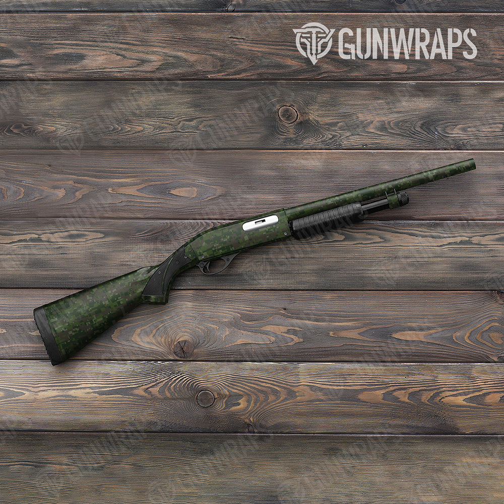 Shotgun Digital Army Dark Green Camo Gun Skin Vinyl Wrap